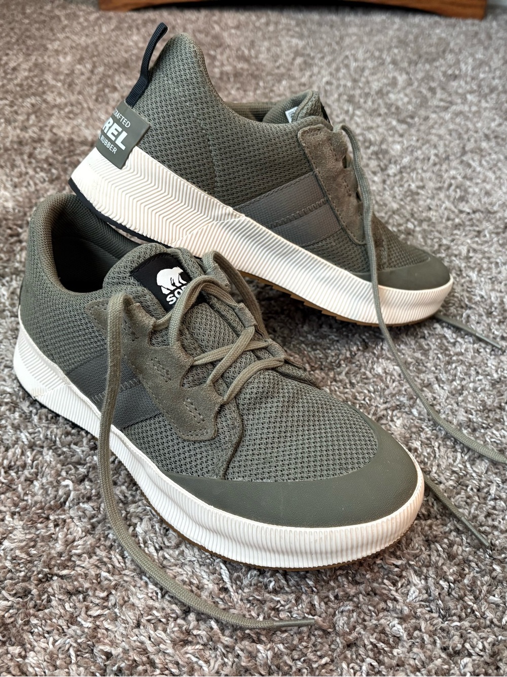 Sorel Out N About olive sage green waterproof sneaker boot